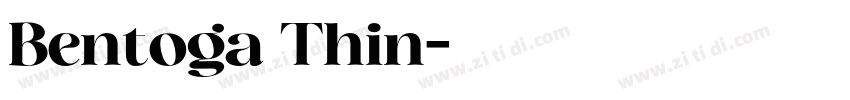 Bentoga Thin字体转换
